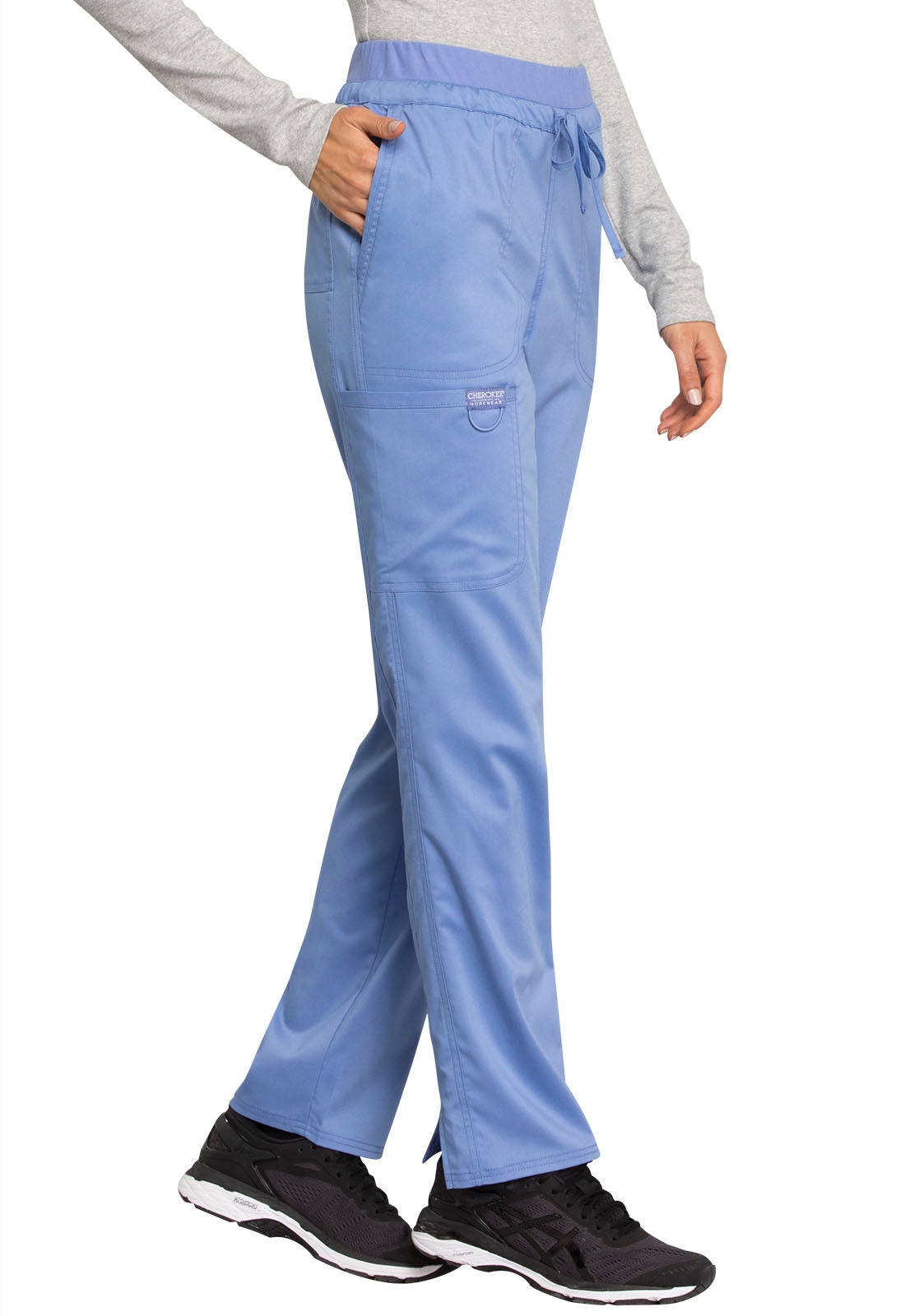 Mid Rise Tapered Leg Drawstring Pant WW105P