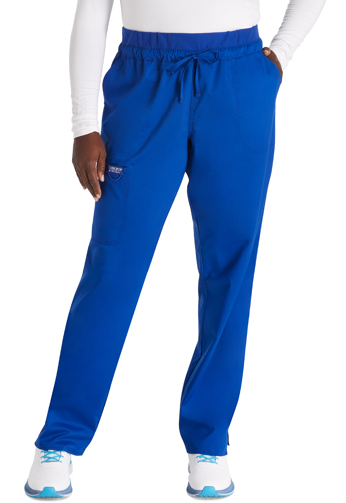 Mid Rise Tapered Leg Drawstring Pant WW105P
