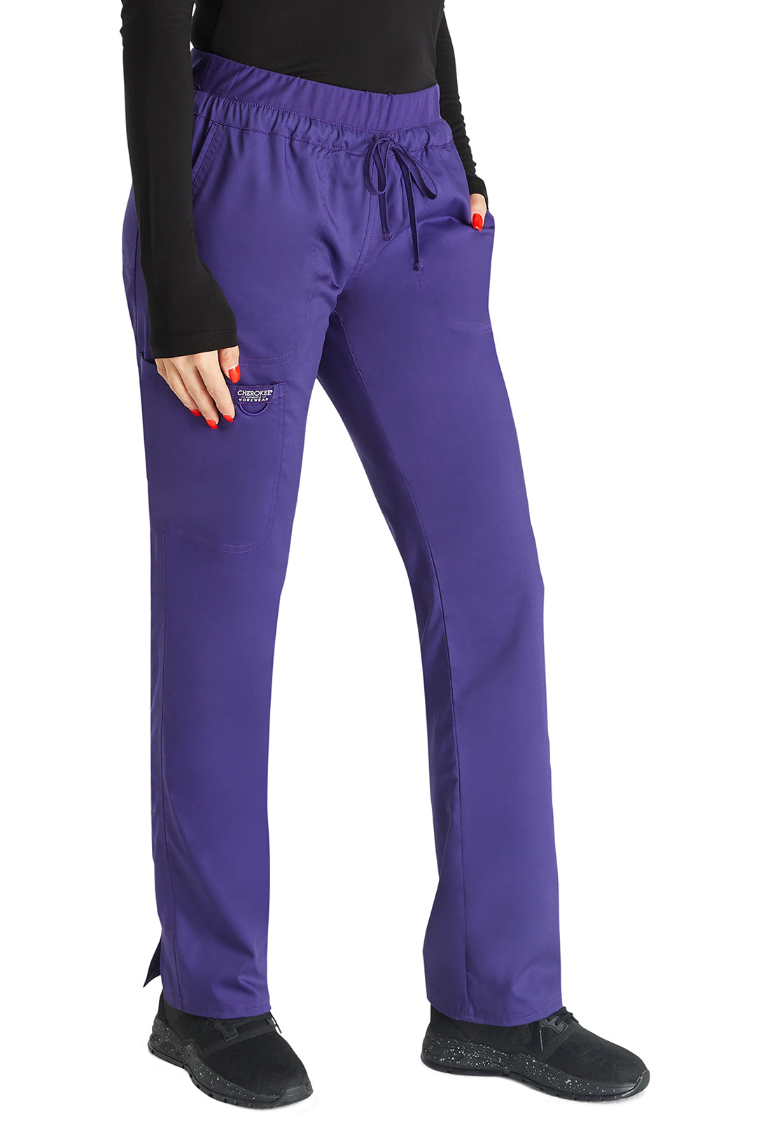 Mid Rise Tapered Leg Drawstring Pant WW105P