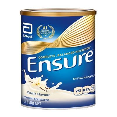 Abbott Ensure Powder Vanilla 850g, 12can/ctn - 21Bmedical
