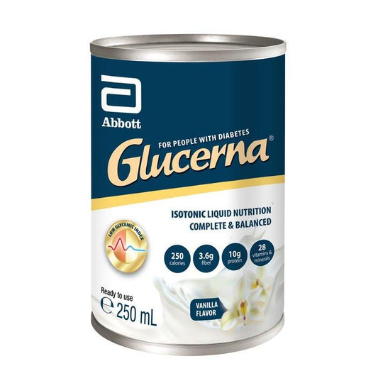 Abbott Glucerna Liquid Vanilla 250ml, 24can/ctn - 21Bmedical