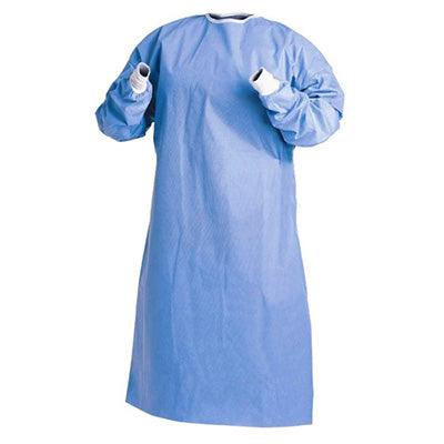 Assure Isolation Gown Blue 30gsm Knitted Cuff Individually Pack, 100pc/ct - 21Bmedical